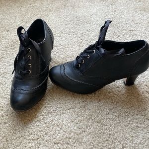 Black Oxford Booties